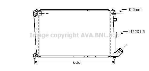 фото Радиатор охлаждения двигателя ava quality cooling cna2066