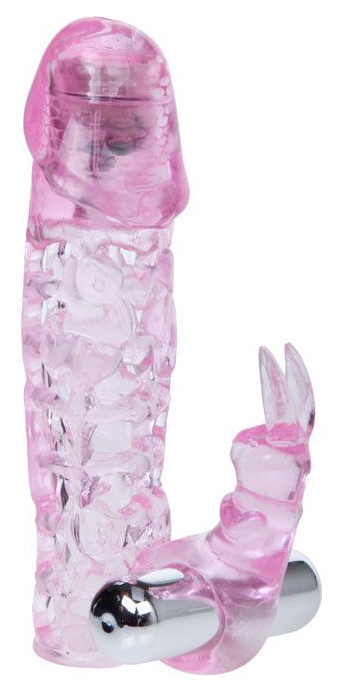 Насадка Baile Ultimate Love Sleeve с вибрацией розовый 13 см