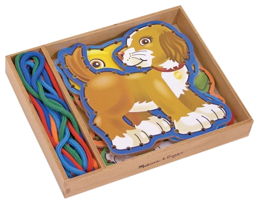 

Деревянная игрушка Melissa&doug Шнуровка Домашние животные