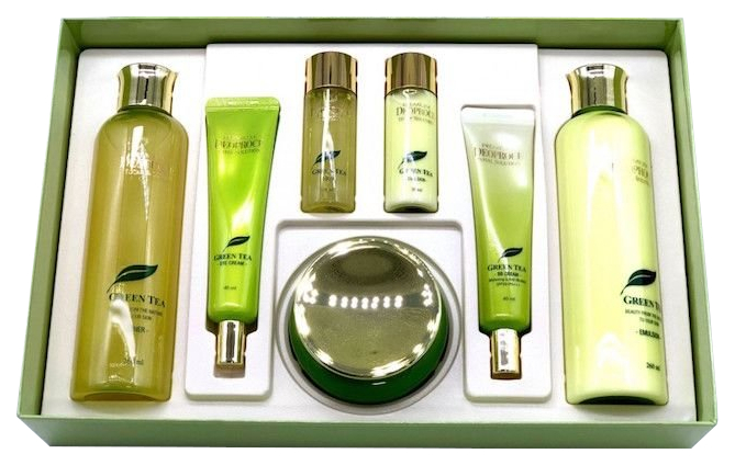 Подарочный набор Deoproce Green Tea Total Solution Skin Care 5 Set i m from успокаивающие тонер пэды с 87% экстракта солодки licorice clear pad 60