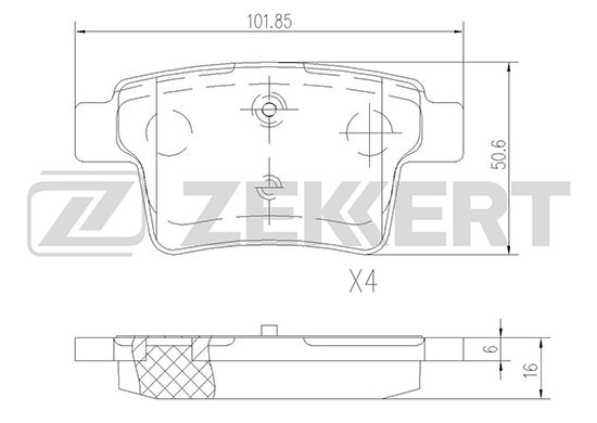 

Тормозные колодки ZEKKERT дисковые BS-1146