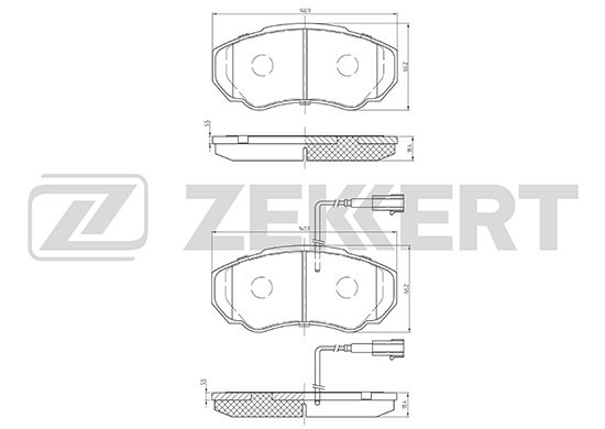 Тормозные колодки ZEKKERT дисковые BS-1460