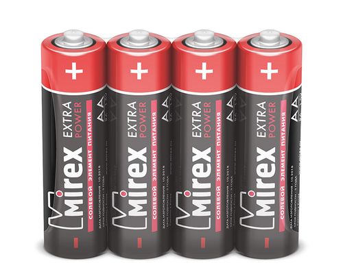 Батарейка солевая Mirex R6/AA 1,5V 4 шт