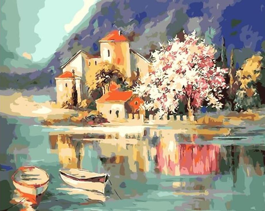 

Картина по номерам Цветной На рассвете. Италия, 40x50 см, На рассвете. Италия