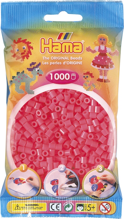 

Бусинки MIDI 1000шт. розовые яркие Hama 207-33