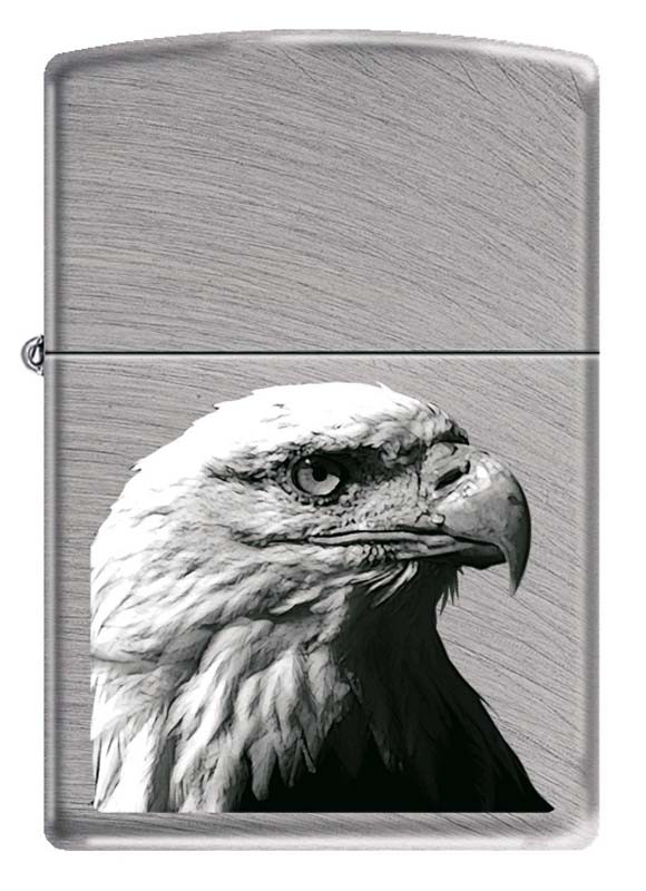 фото Бензиновая зажигалка zippo 24647 eagle head chrome arch