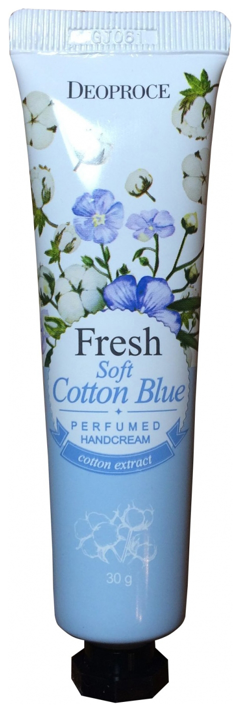 фото Крем для рук deoproce fresh perfumed hand cream cotton blue 30 г