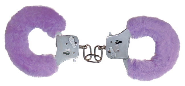 фото Наручники toy joy furry fun cuffs purple plush меховые