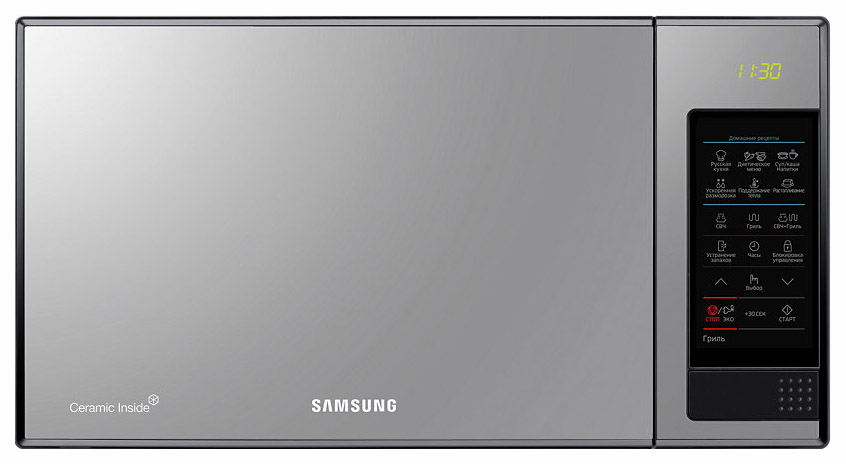 фото Микроволновая печь с грилем samsung ge83xrq black/mirror