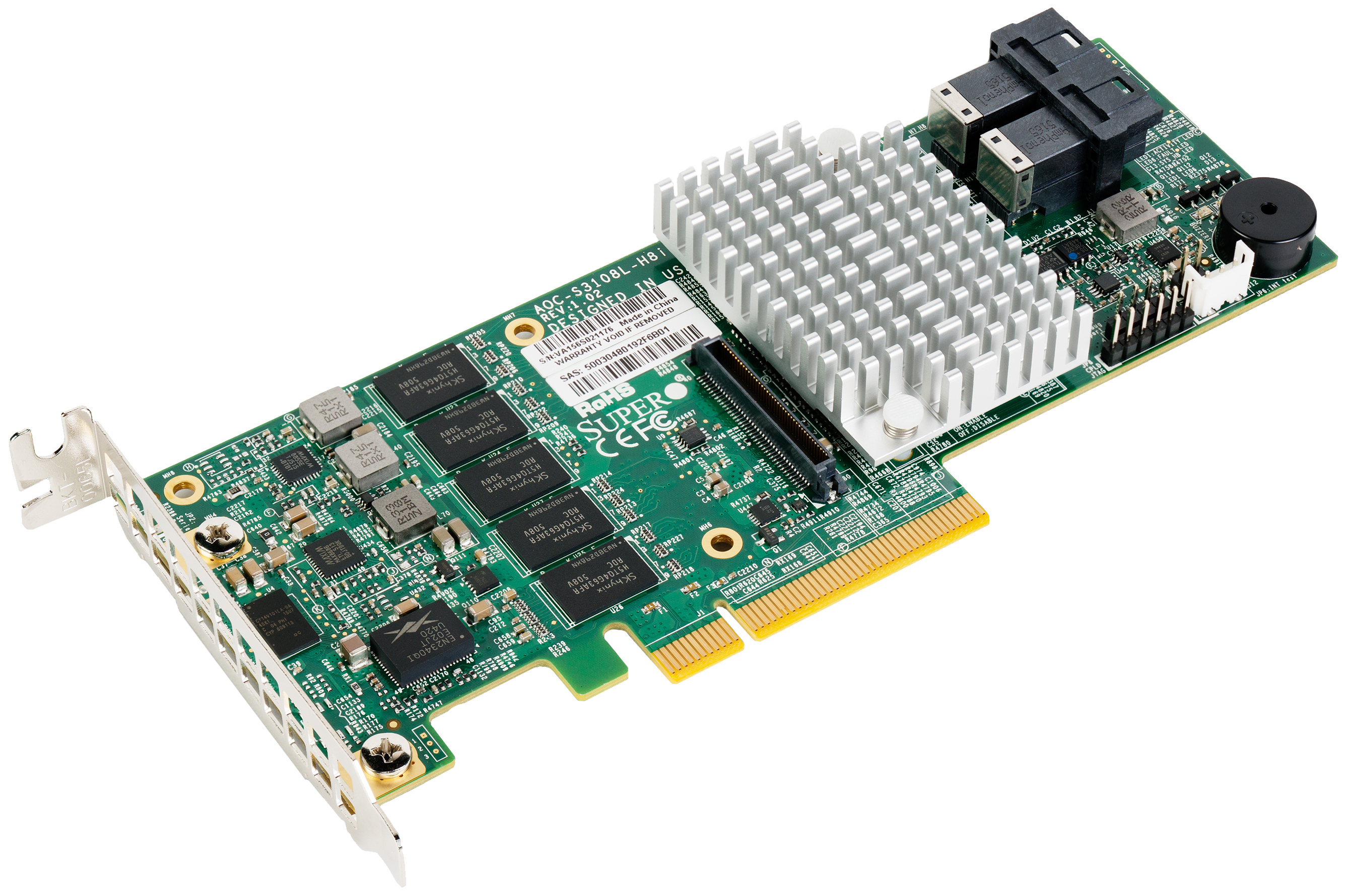 

PCI-e RAID контроллер SuperMicro AOC-S3108L-H8IR, AOC-S3108L-H8IR
