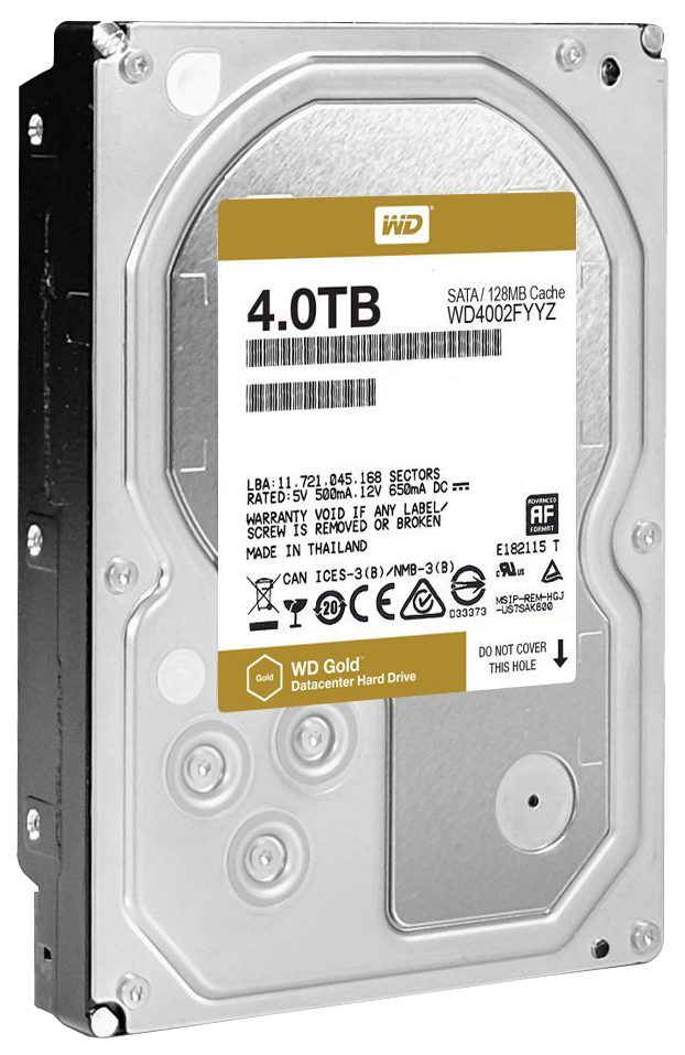 фото Внутренний жесткий диск western digital gold 4tb (wd4002fyyz)