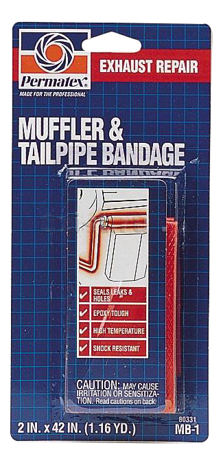 фото Лента-бандаж для выхлопной системы permatex 80331 muffler & tailpipe bandage mb1 5*106см