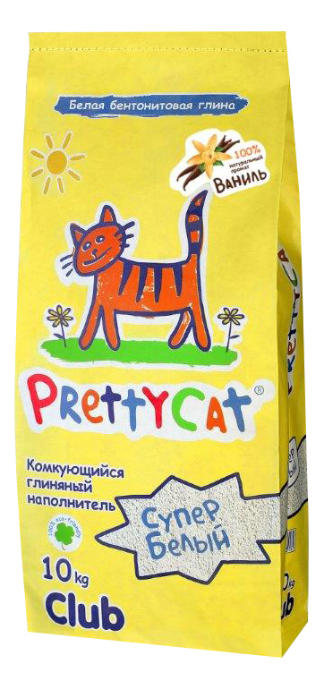 Наполнитель PrettyCat Супер белый бентонитовый, 10 кг