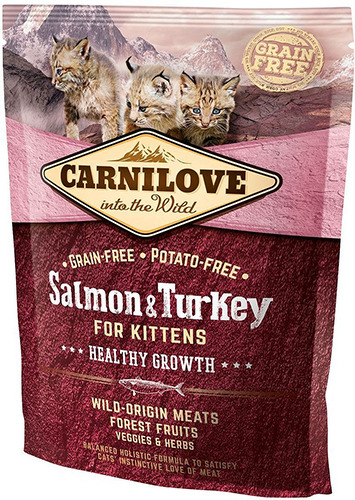 фото Сухой корм для котят carnilove fresh meat, лосось, индейка, 0,4кг