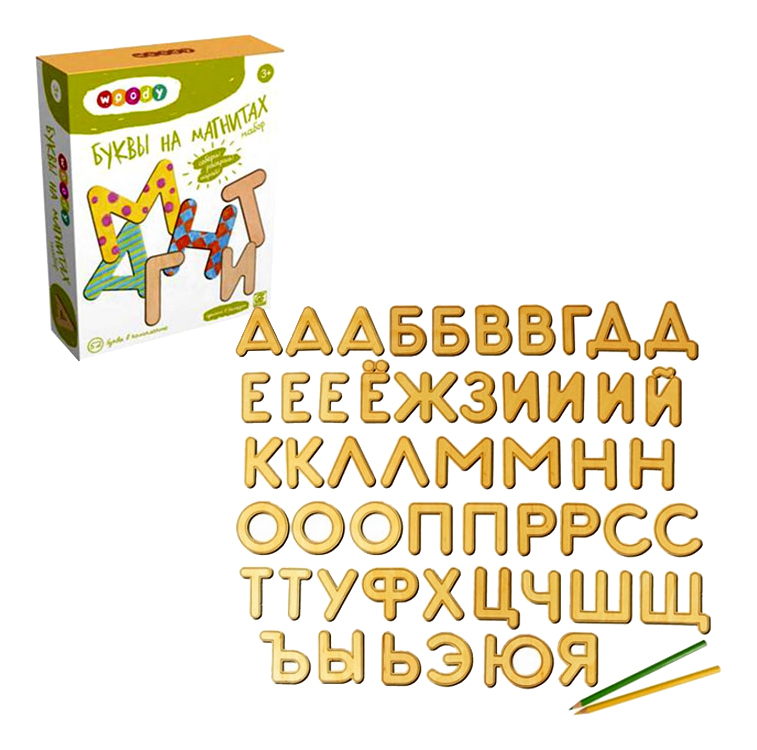 фото Игровой набор woody буквы на магнитах