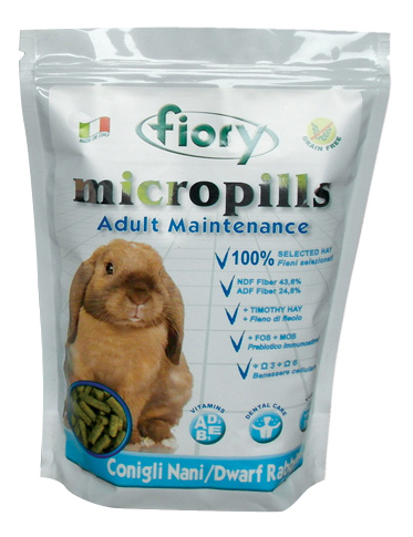 

Корм для кроликов FIORY Micropills Dwarf Rabbits 0.85 кг 1 шт, корм для грызунов Micropills Dwarf Rabbits, 850г