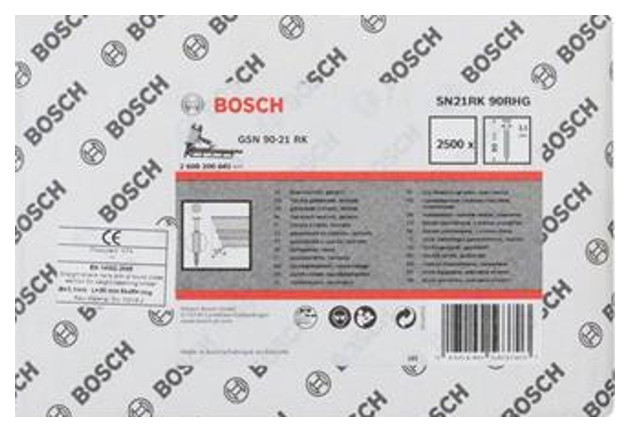 фото Гвозди для электростеплера bosch gsn 90-21 rk, sn21rk 90rh 2608200041