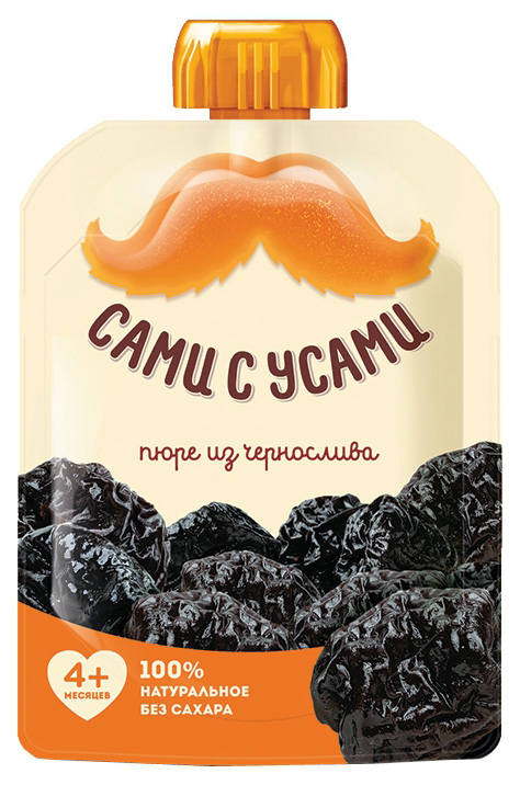 

Пюре фруктовое Сами с усами Чернослив с 4 мес. 80 г, 1 шт., Чернослив пауч