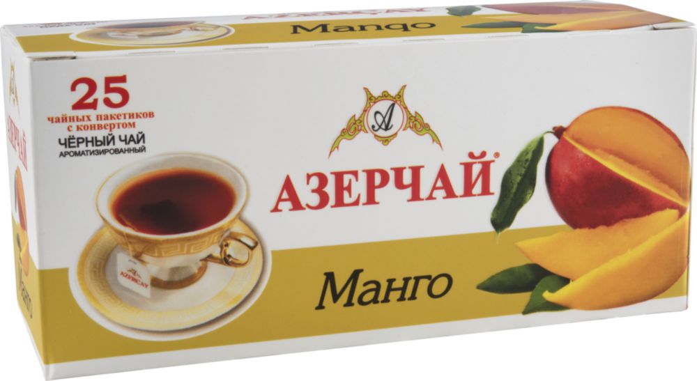 Чай черный Азерчай манго ароматизированный 25 пакетиков