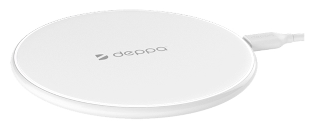 фото Беспроводное зарядное устройство deppa qi fast charger white (24001)