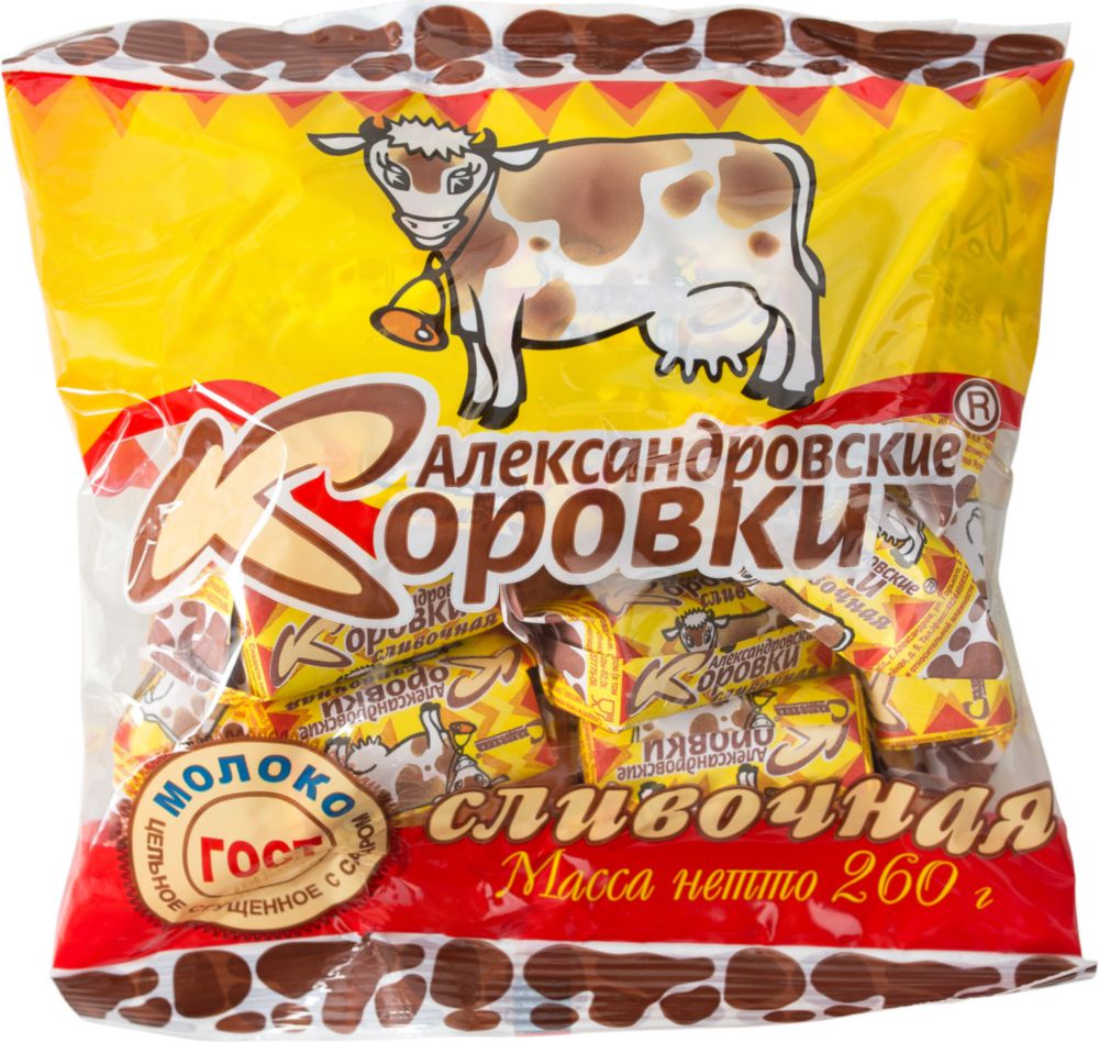 

Конфеты Александровские Коровки сливочная 260 г