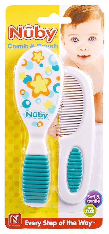 

Детские щетка и расчёска Nuby с мягкой ручкой 711 цвета в ассортименте, 711