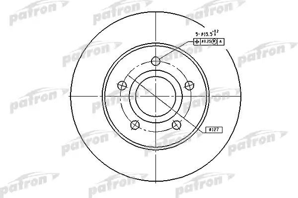 фото Тормозной диск patron pbd5118