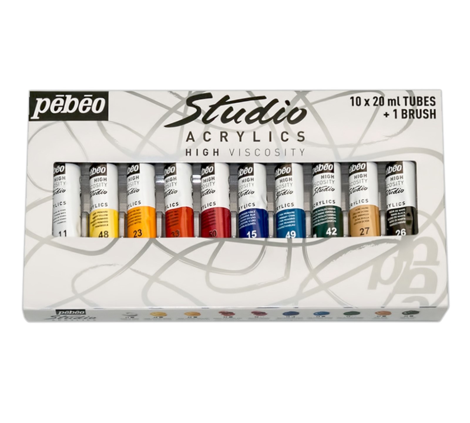 фото Акриловые краски pebeo studio acrylics 10 цветов