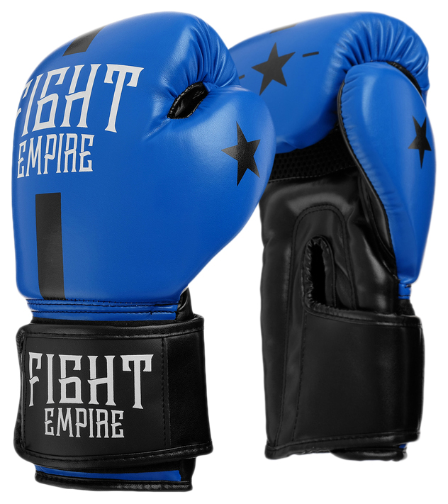 Боксерские перчатки Fight Empire 4153925 синие, 10 унций