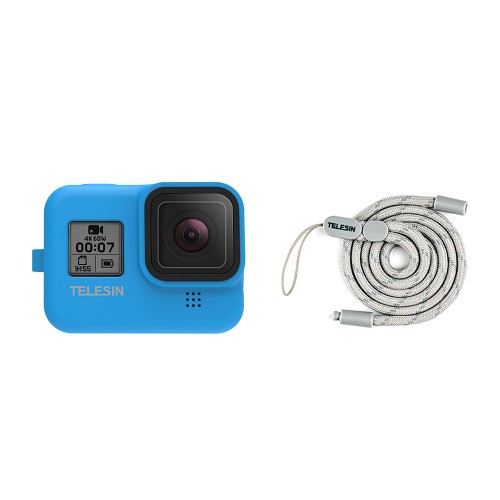 фото Telesin силиконовый чехол для gopro hero 8 blue