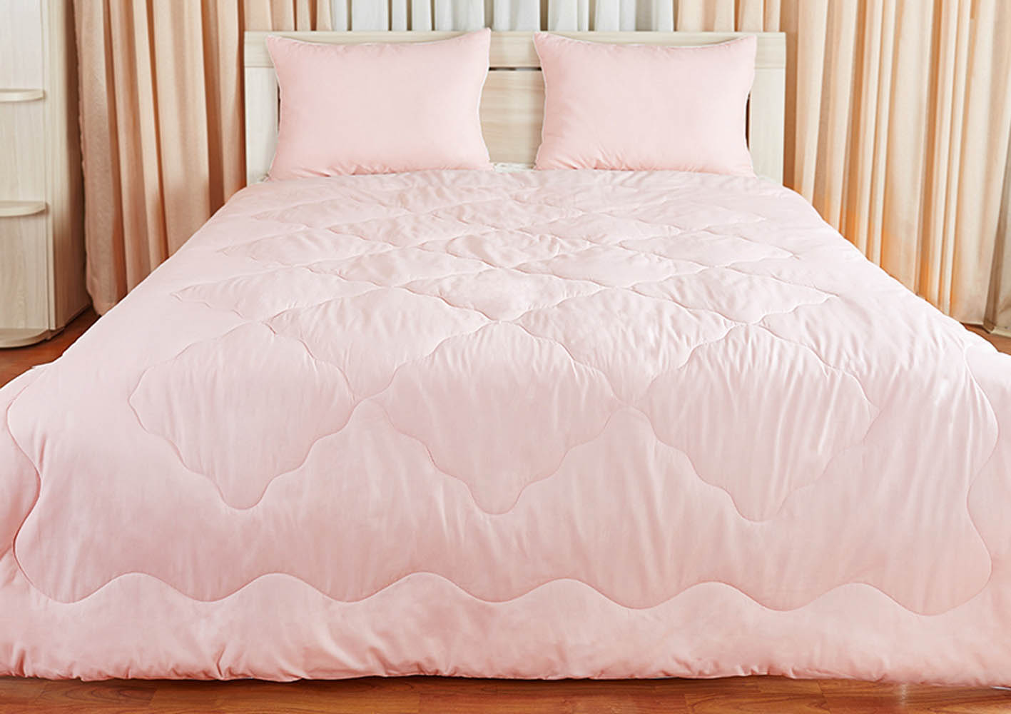 Одеяло JustSleep Влада, 200х220 см, овечья шерсть, цвет розовый