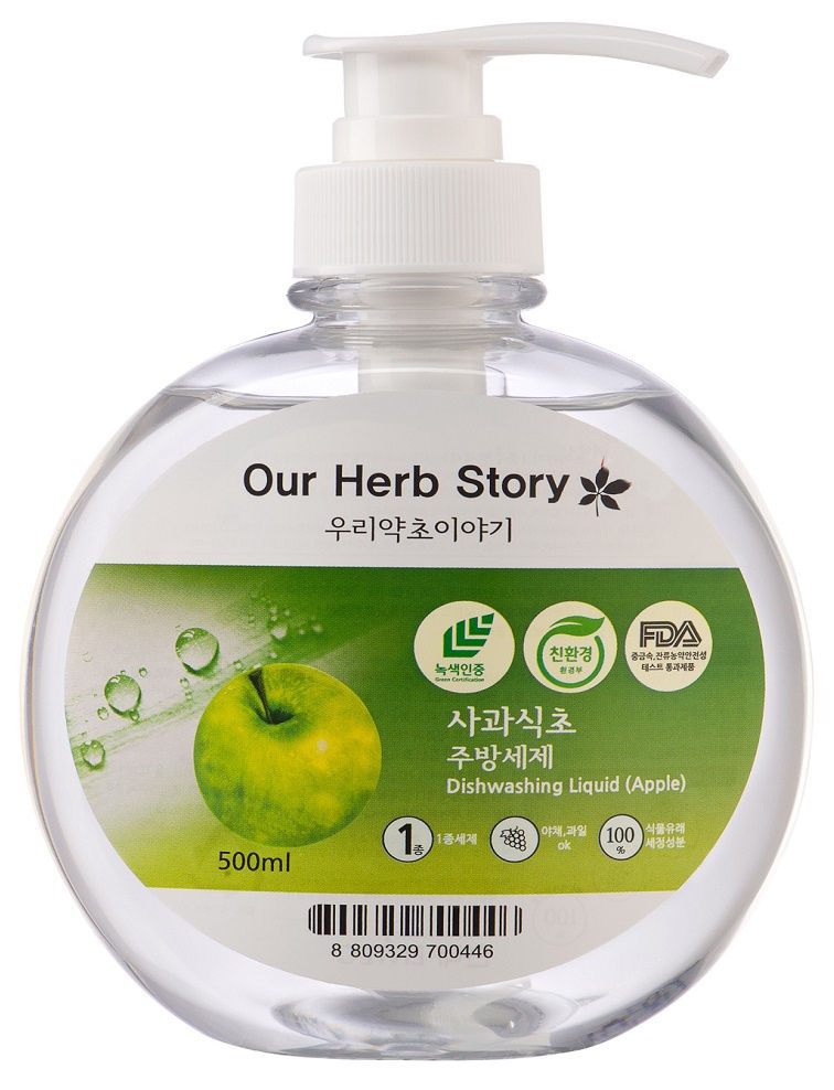 фото Средство для мытья посуды яблоко our herb story 500 г nobrand