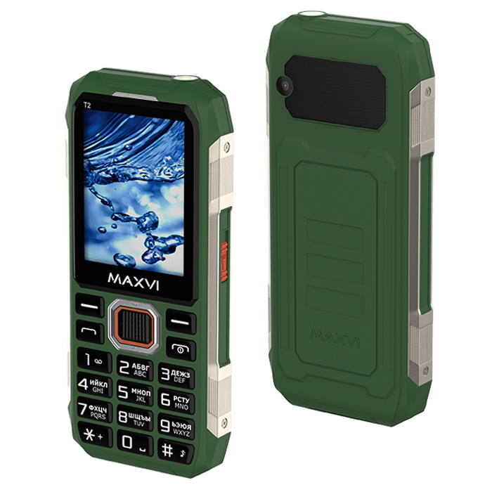 фото Мобильные телефоны maxvi t2 (2 sim) green