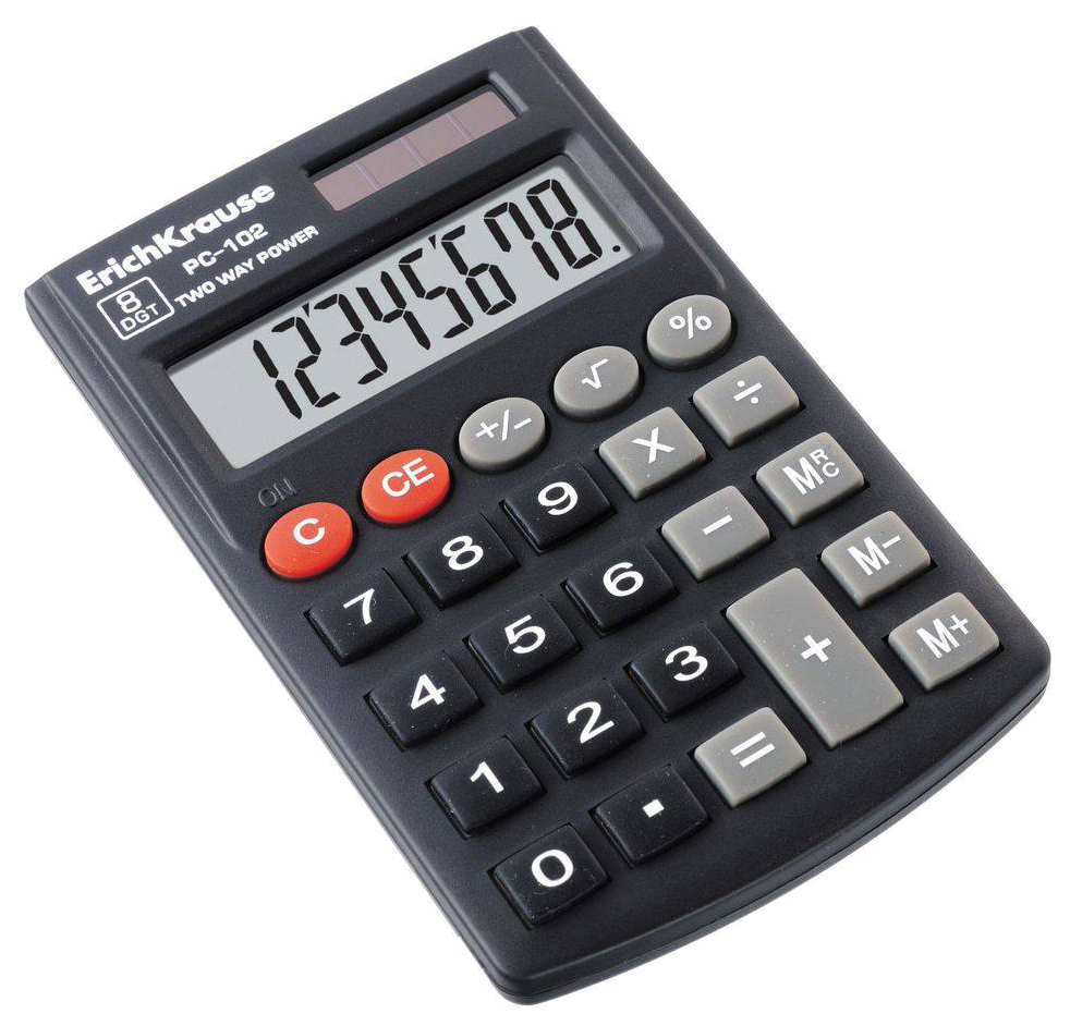 Калькулятор карманный 8-разрядный ErichKrause PC-102 ErichKrause