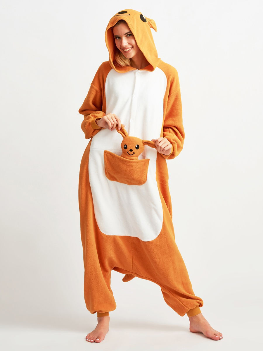 

Кигуруми женский BearWear Кенгуру оранжевый 44 RU, Кенгуру
