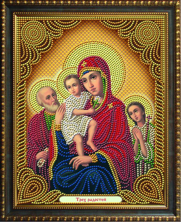 

Алмазная вышивка Алмазная Живопись Икона Трех Радостей, 22x28 см, Икона Трех Радостей