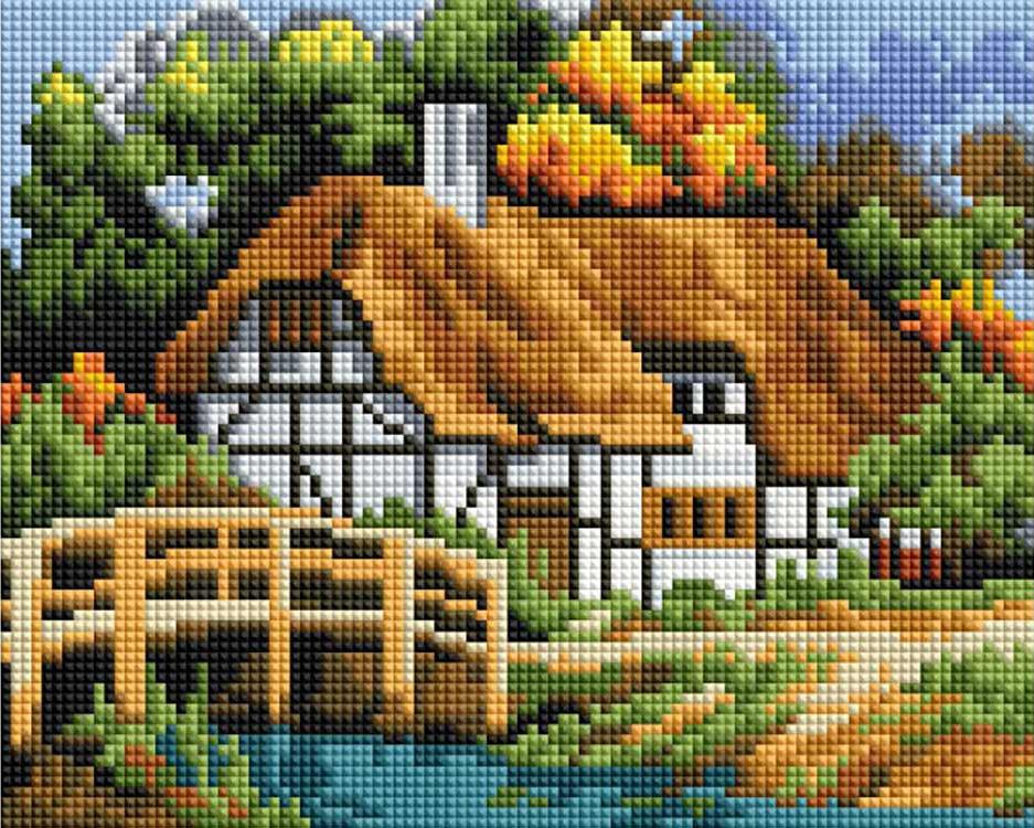 

Алмазная вышивка Белоснежка Село, 20x25 см, Село