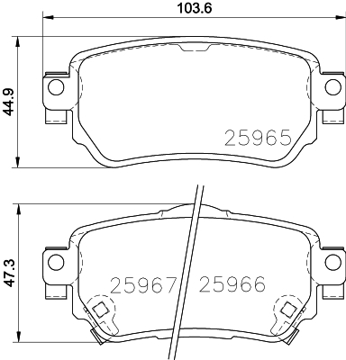 

Комплект тормозных колодок Hella 8DB355021491