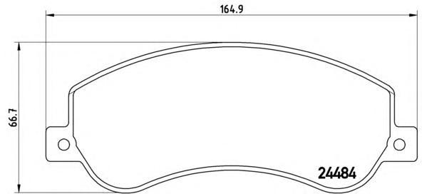 

Комплект тормозных колодок Brembo P24064