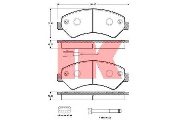 

Тормозные колодки Nk 221962