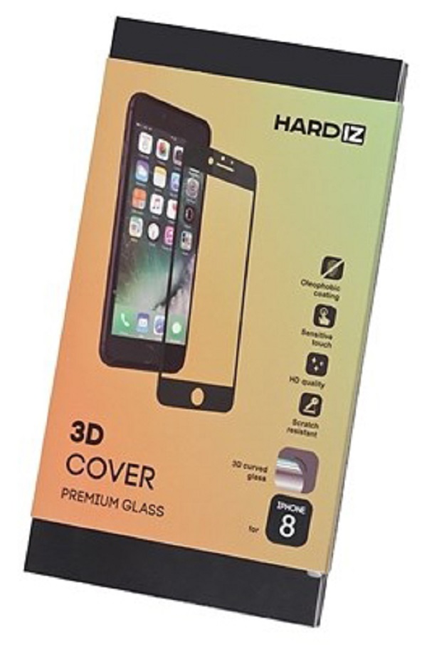 фото Защитное стекло hardiz premium tempered 3d glass для apple iphone 8 black