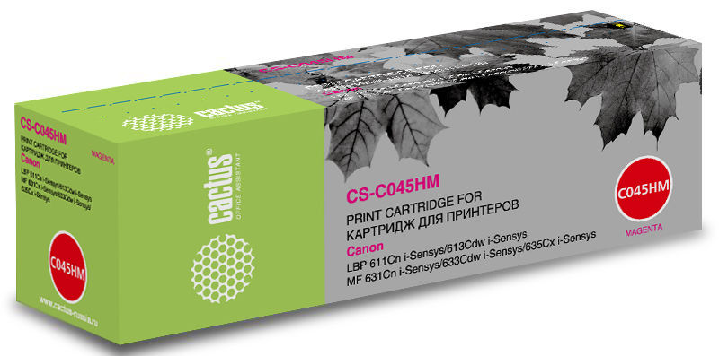 Тонер-картридж для лазерного принтера CACTUS CS-C045HM пурпурный, совместимый