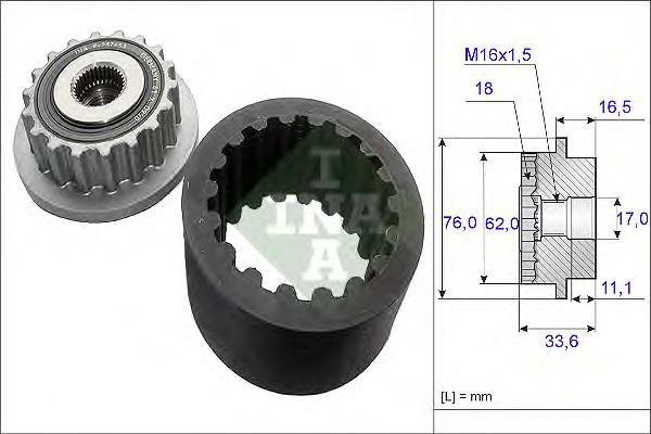 

Шкив генератора Ina 535018610
