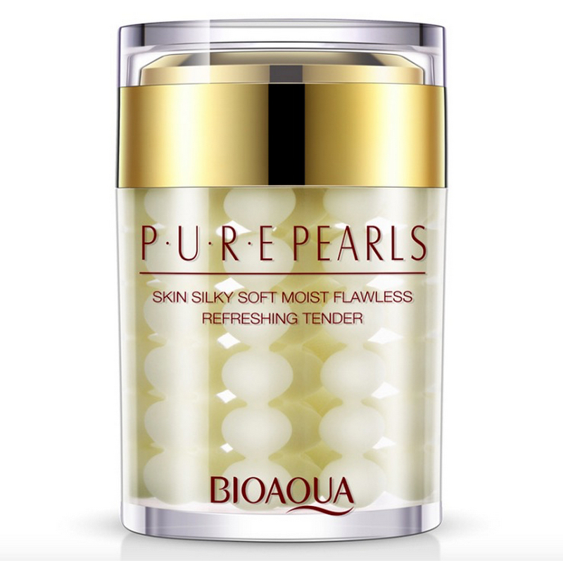 Увлажняющий крем BioAqua с натуральной жемчужной пудрой Pure Pearls, 60 гр.