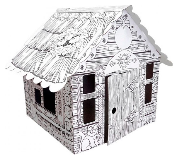 фото Книга картонный домик балуем и балуемся в деревне 101 черный, белый