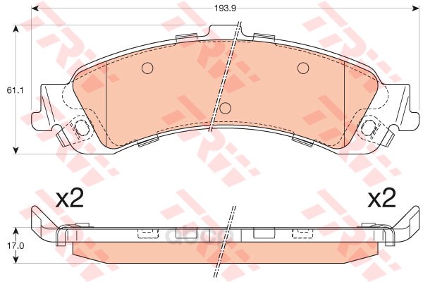 

Тормозные колодки TRW/Lucas GDB4454