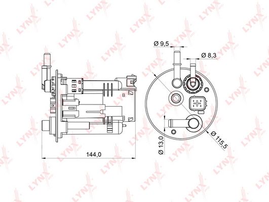 фото Фильтр топливный lynxauto lf-979m