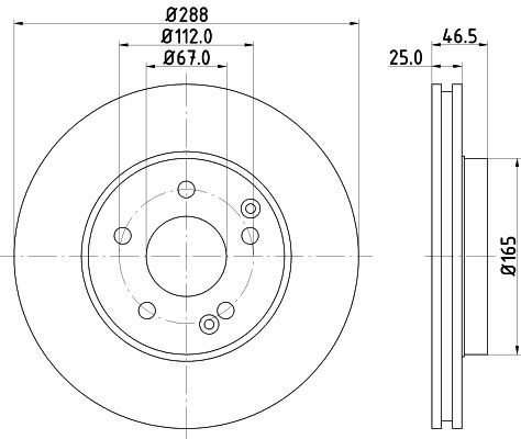 фото Тормозной диск hella pagid 8dd 355 107-481