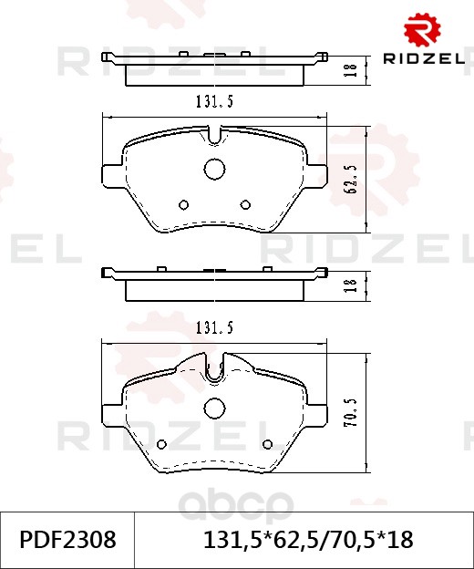 

Комплект тормозных колодок RIDZEL PDF2308