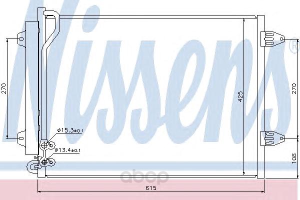 Радиатор кондиционера Nissens для Volkswagen Passat 1.6-2.0fsi, 1.9-2.0td 2005- 94831 100024217325